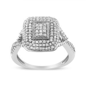 .925 Sterling Silver 1/2 Cttw Round-Cut